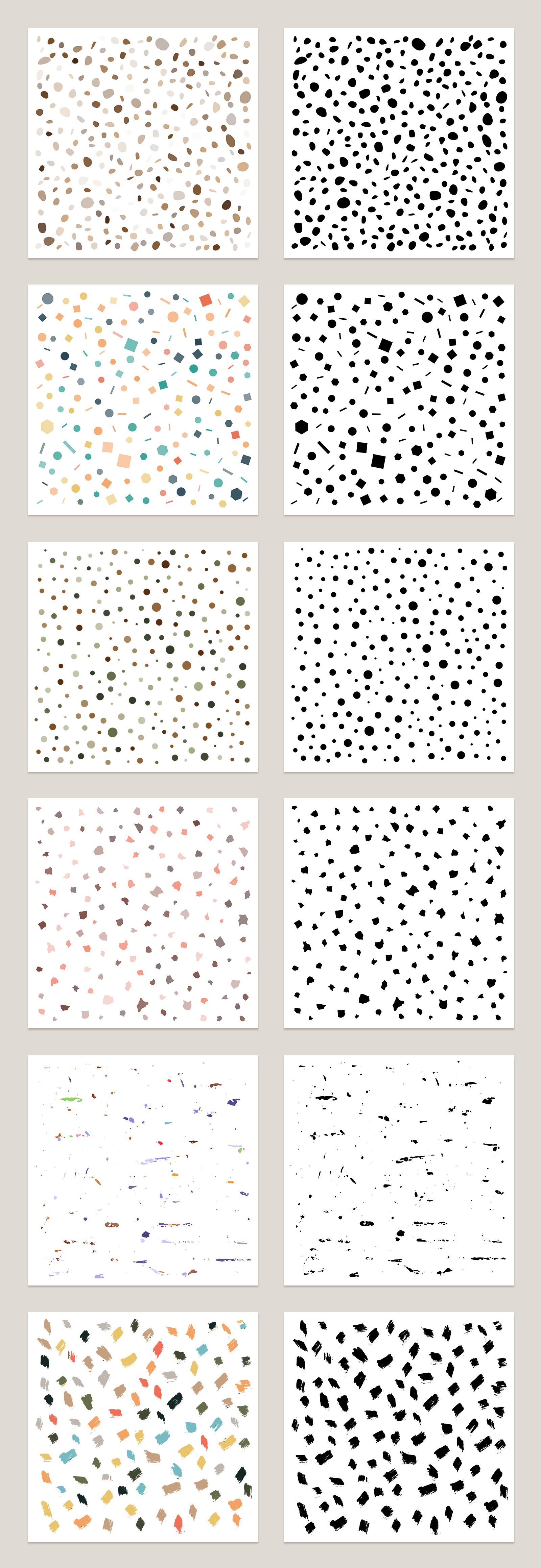 Dots And Sports Seamless Patterns