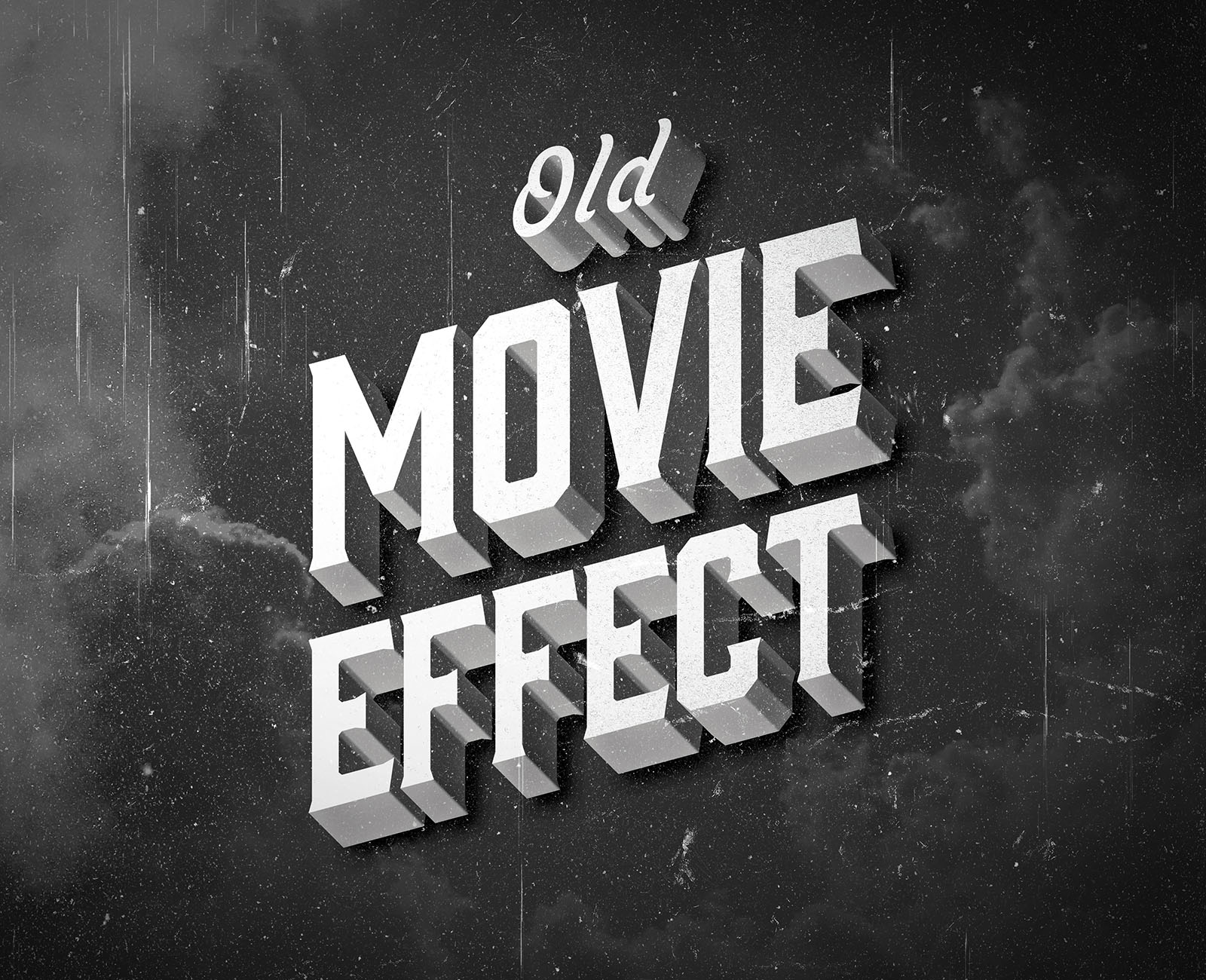 Vintage Old Movie Text Effect