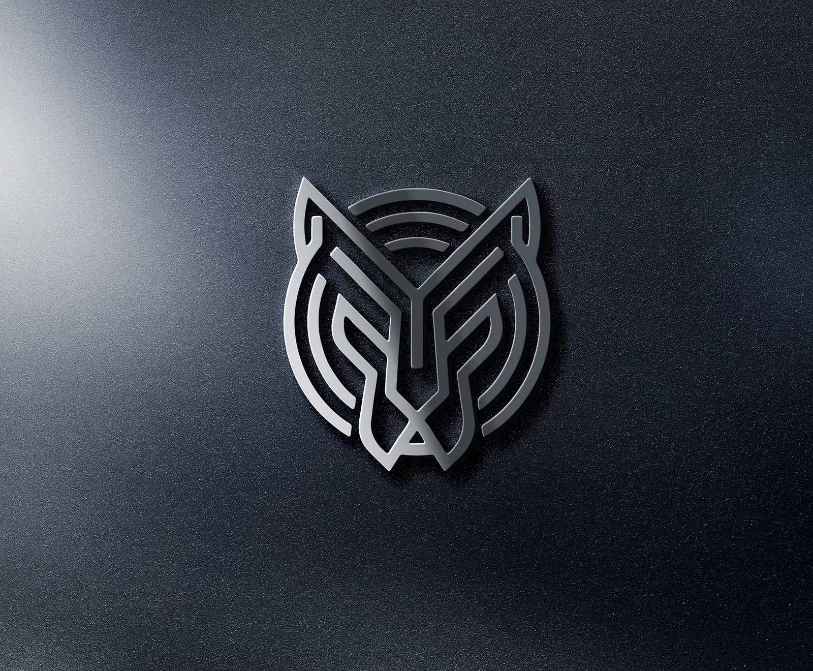 Metal Logo Mockup PSD Template