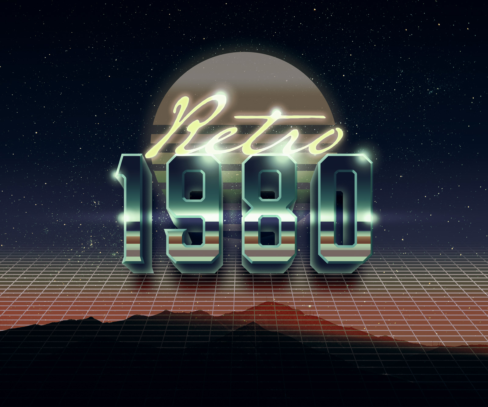 1980 Retro Text Effect