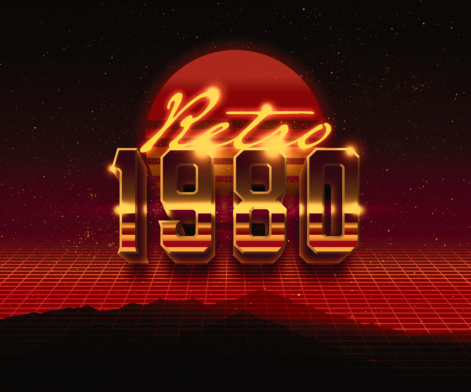 1980 Retro Text Effect