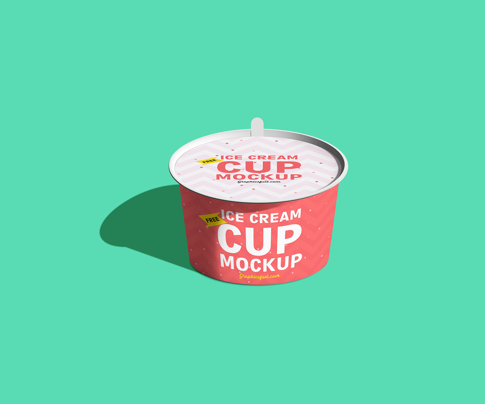 Ice Cream Cup Mockup PSD Template