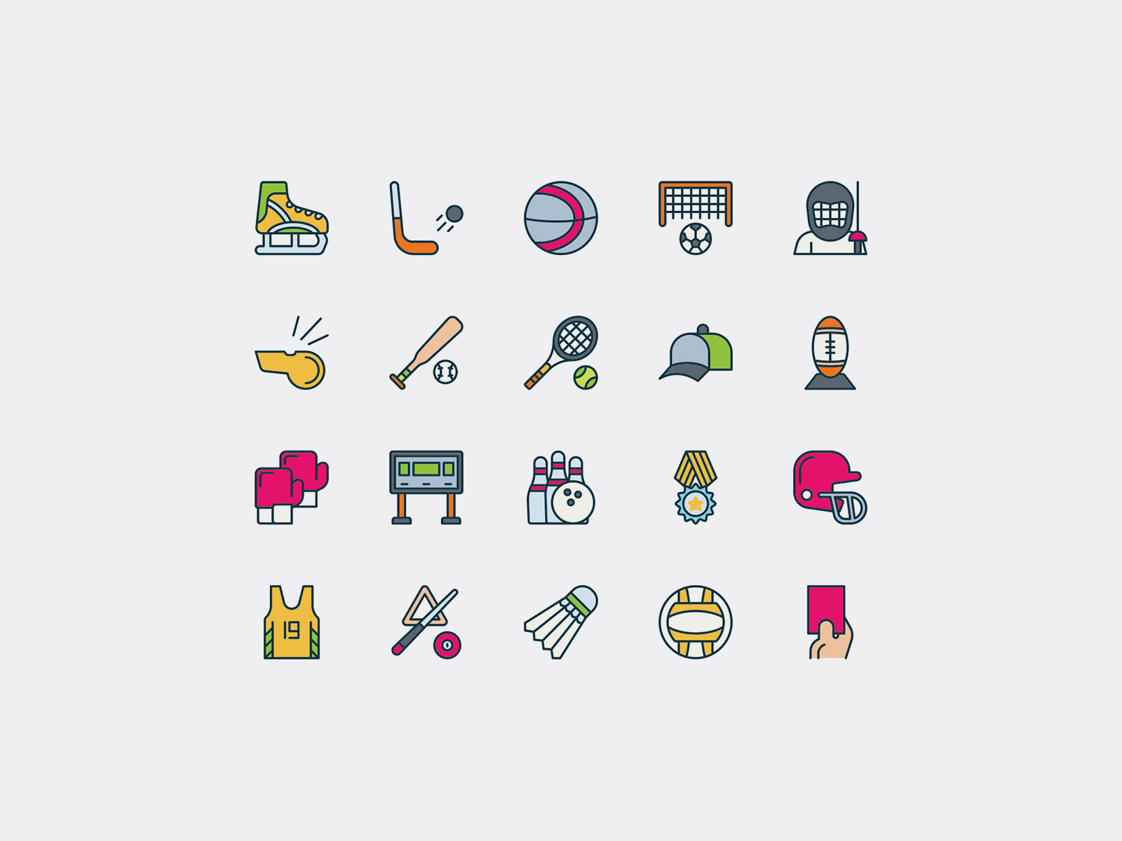 Vector Sports Color Icons