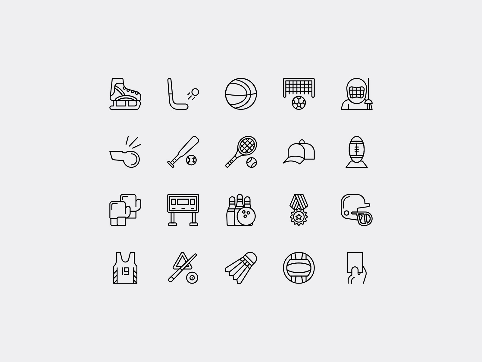 Vector Sports Outline Icons