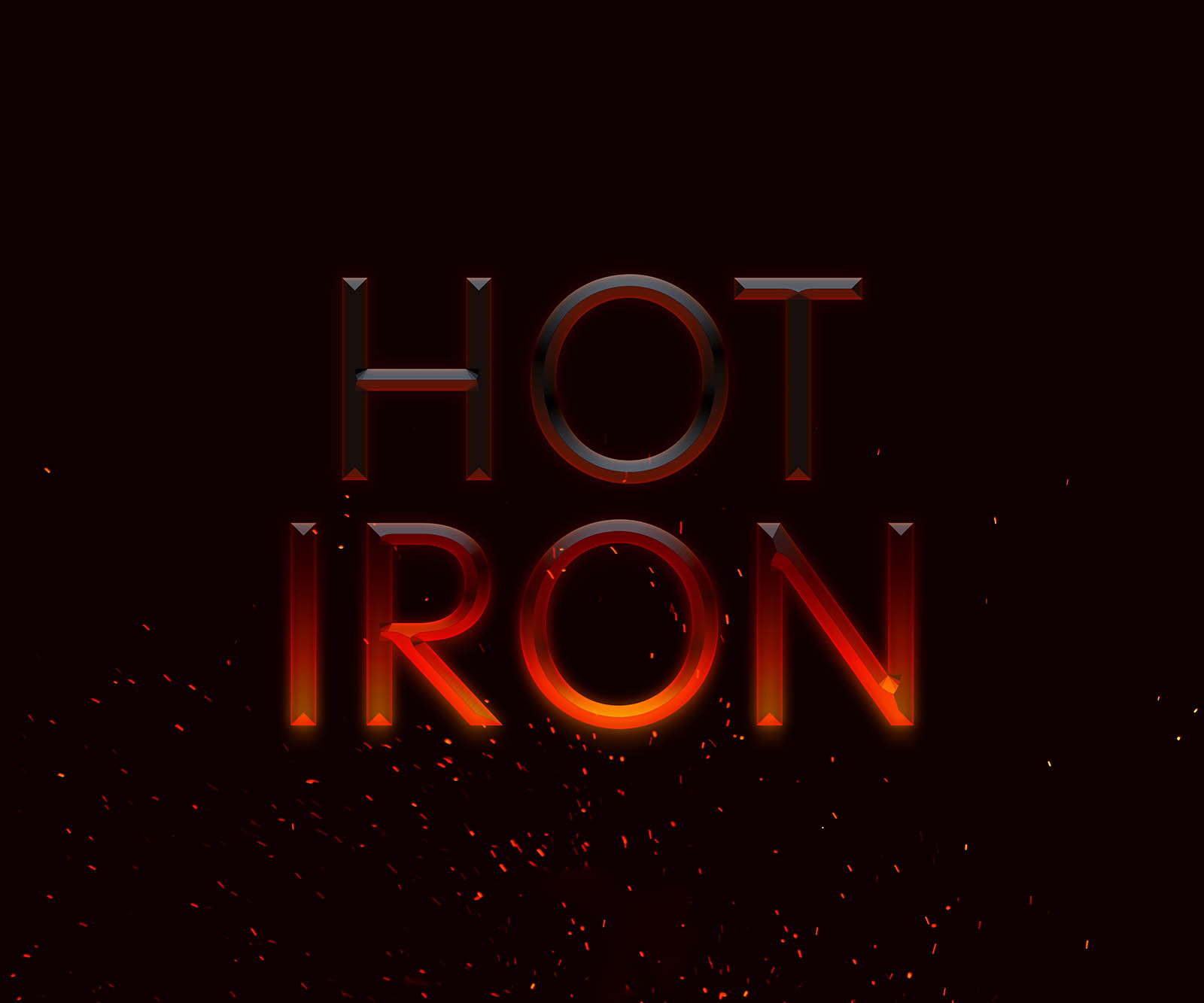 Hot Burning Iron Text Effect PSD File