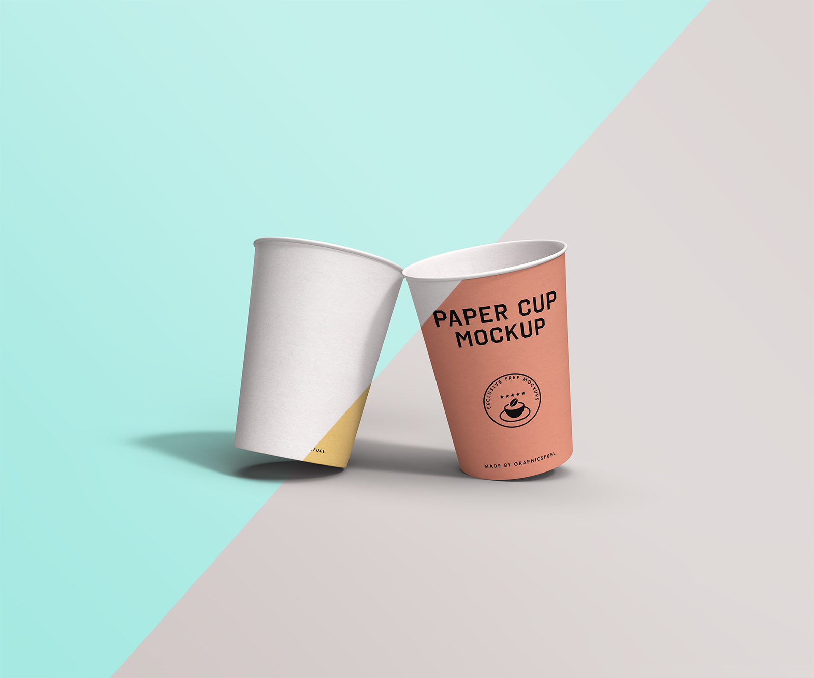 Paper Cups Mockup PSD Template