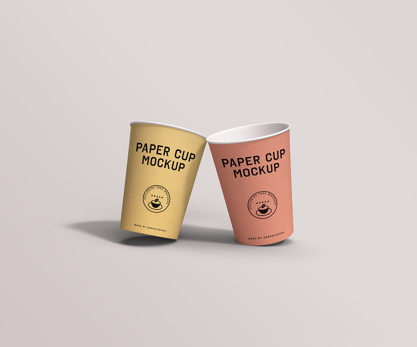 Paper Cups Mockup PSD Template