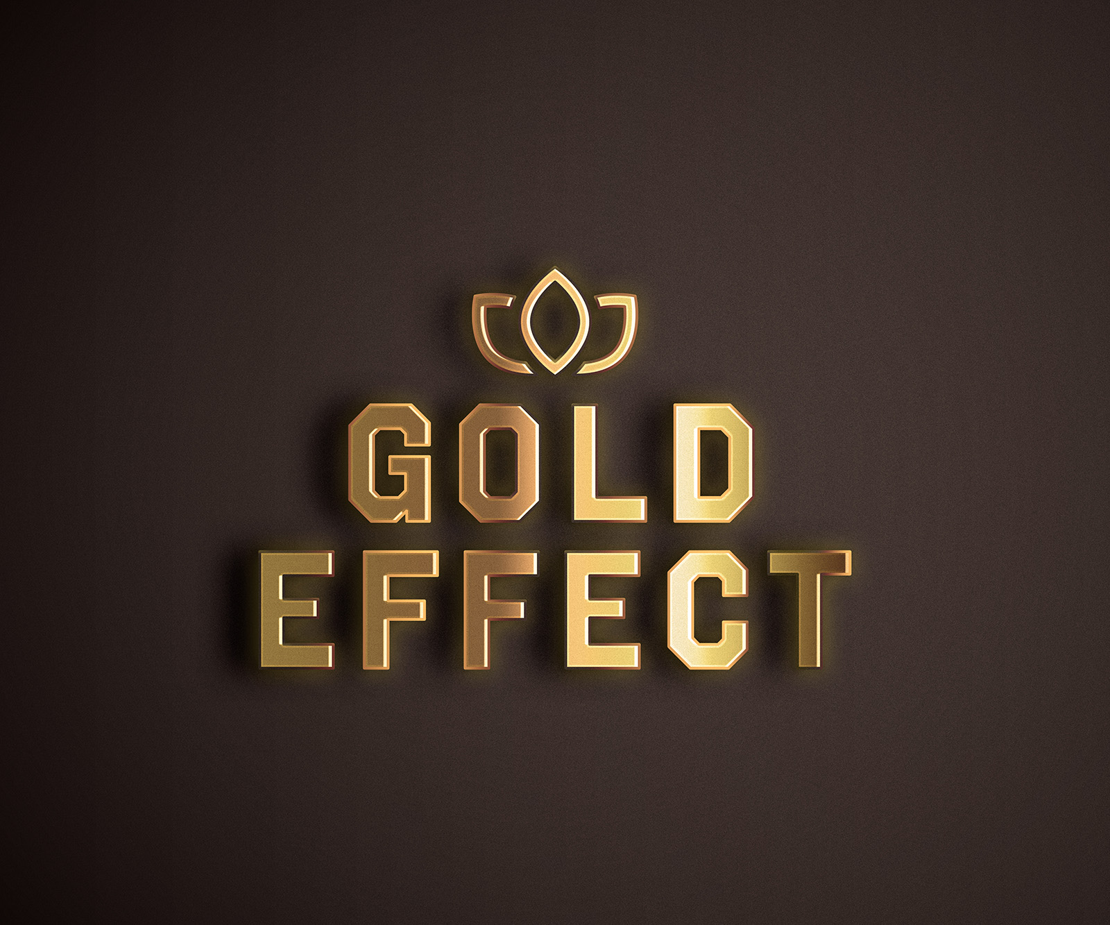 Free Gold Text Effect PSD Template