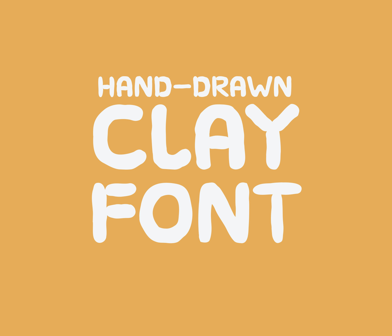 Hand-Drawn Clay Font