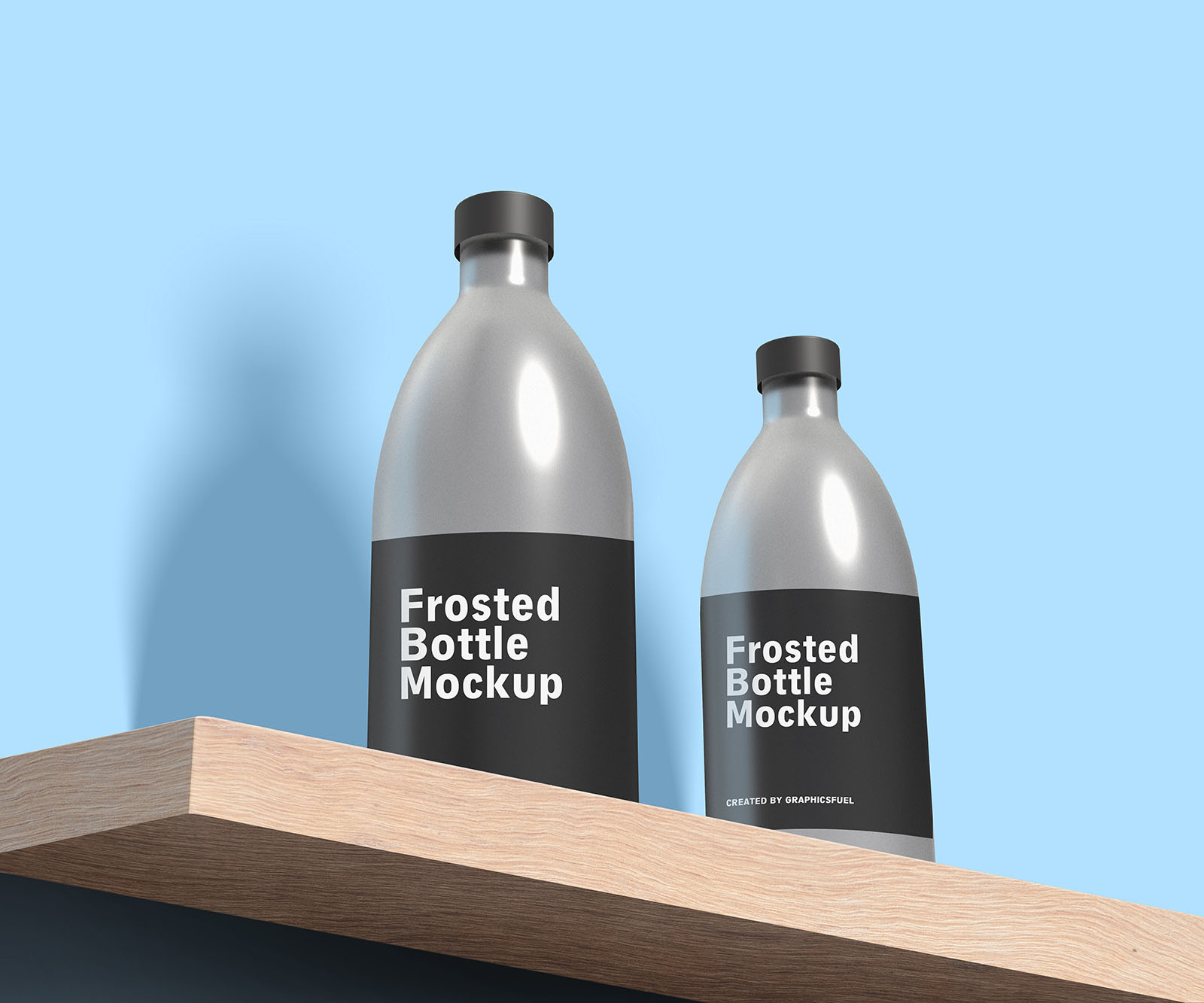 Frosted Bottle Mockup PSD Templates