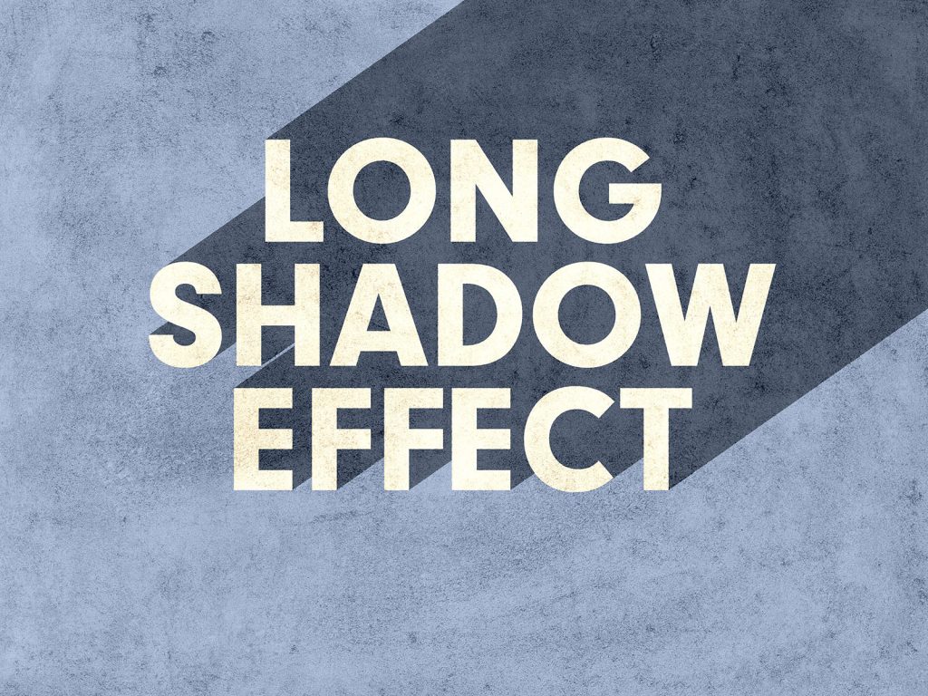 Long Shadow Text Effect PSD Template