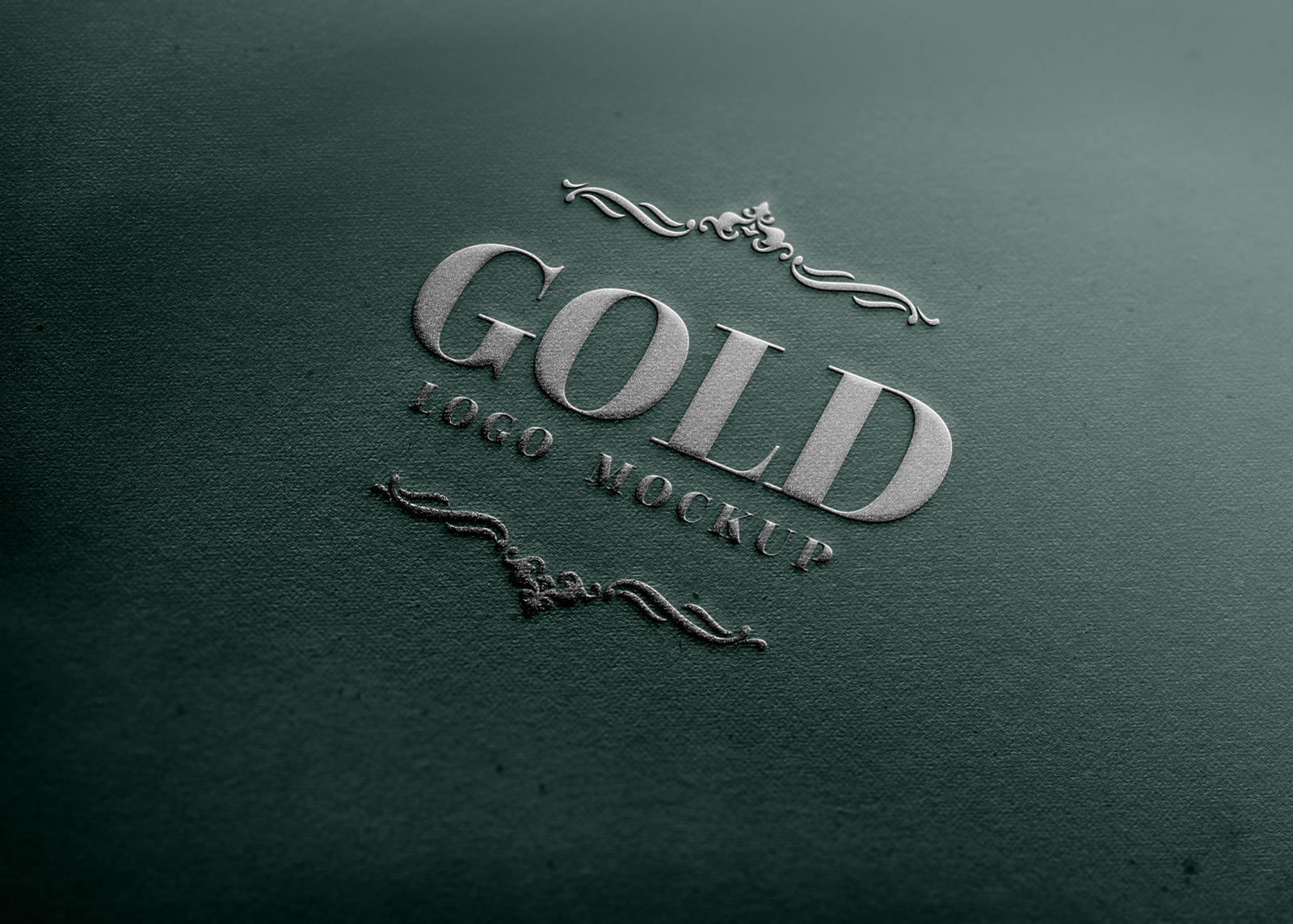 Embossed Silver Foil Logo Mockup