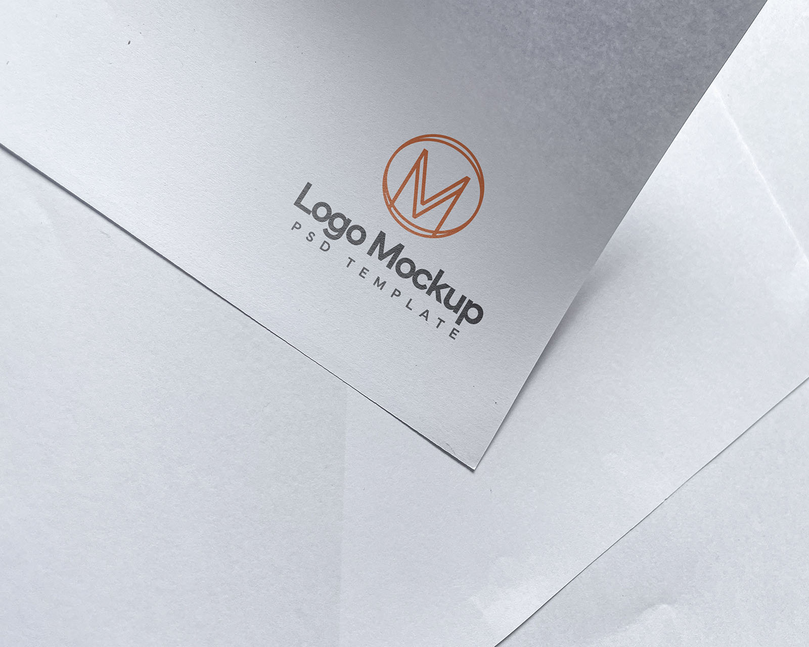 Paper logo mockup template