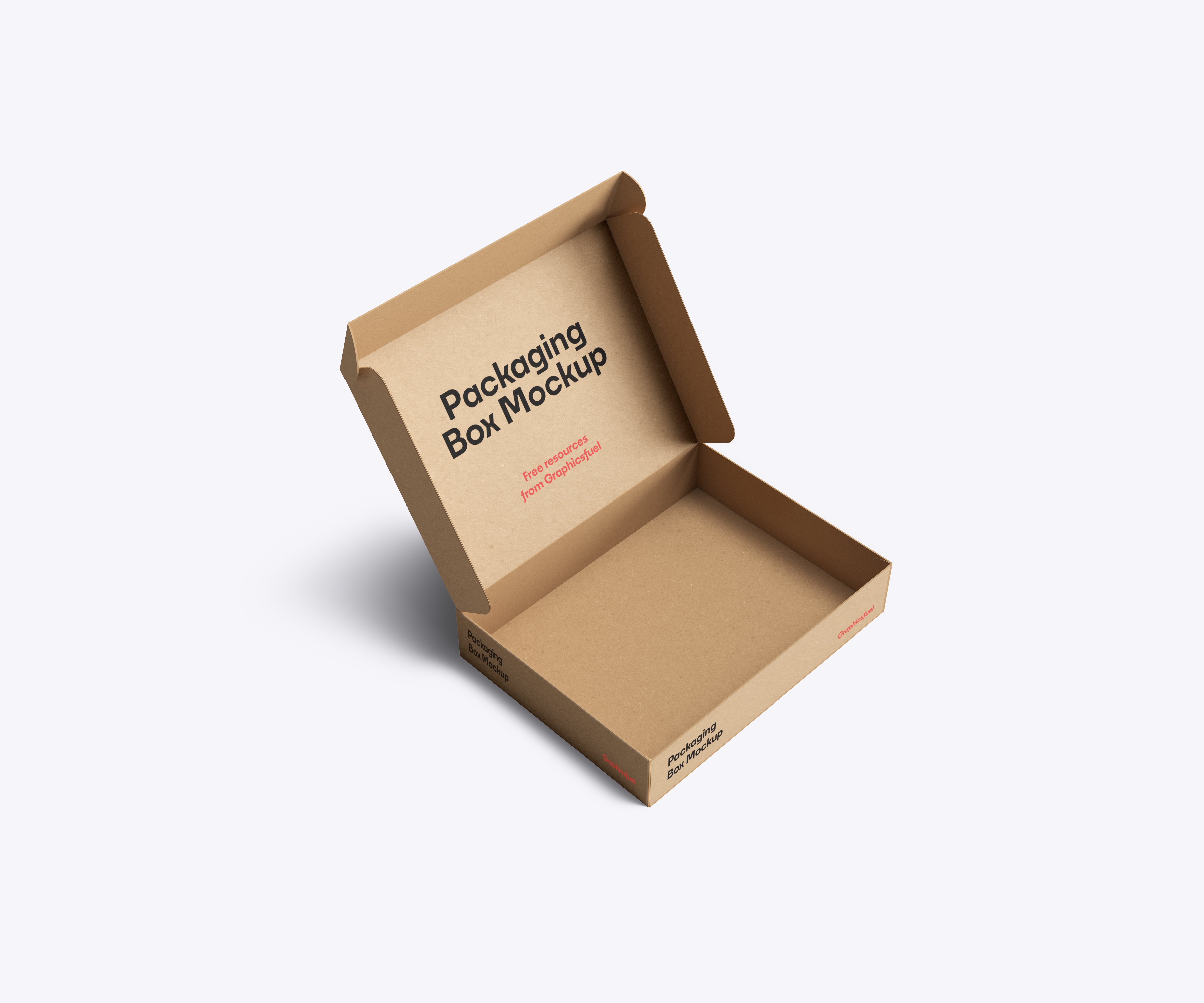 Free cardboard box mockup