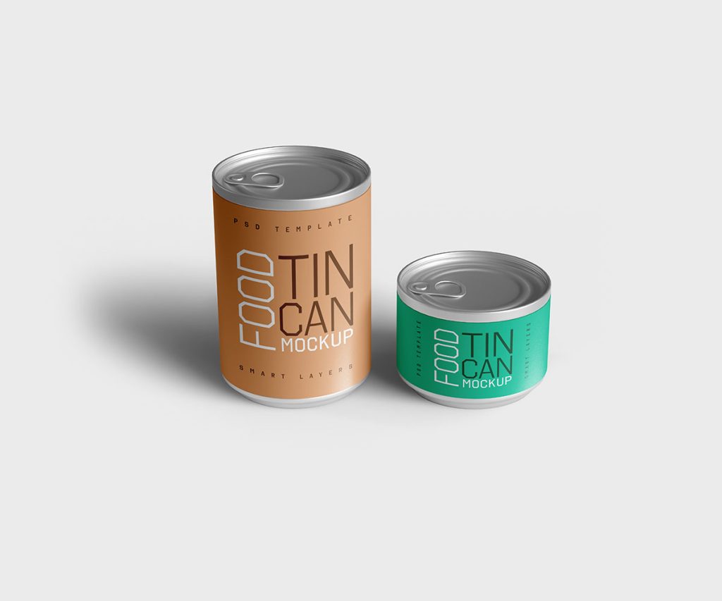 Food can mockups