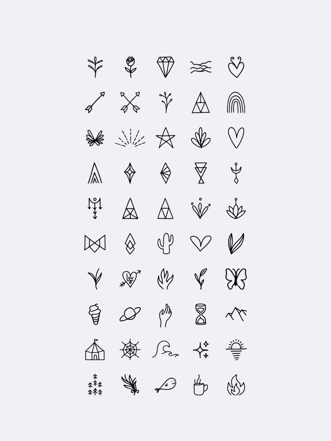 Hand Drawn Symbols Kit Graphicsfuel