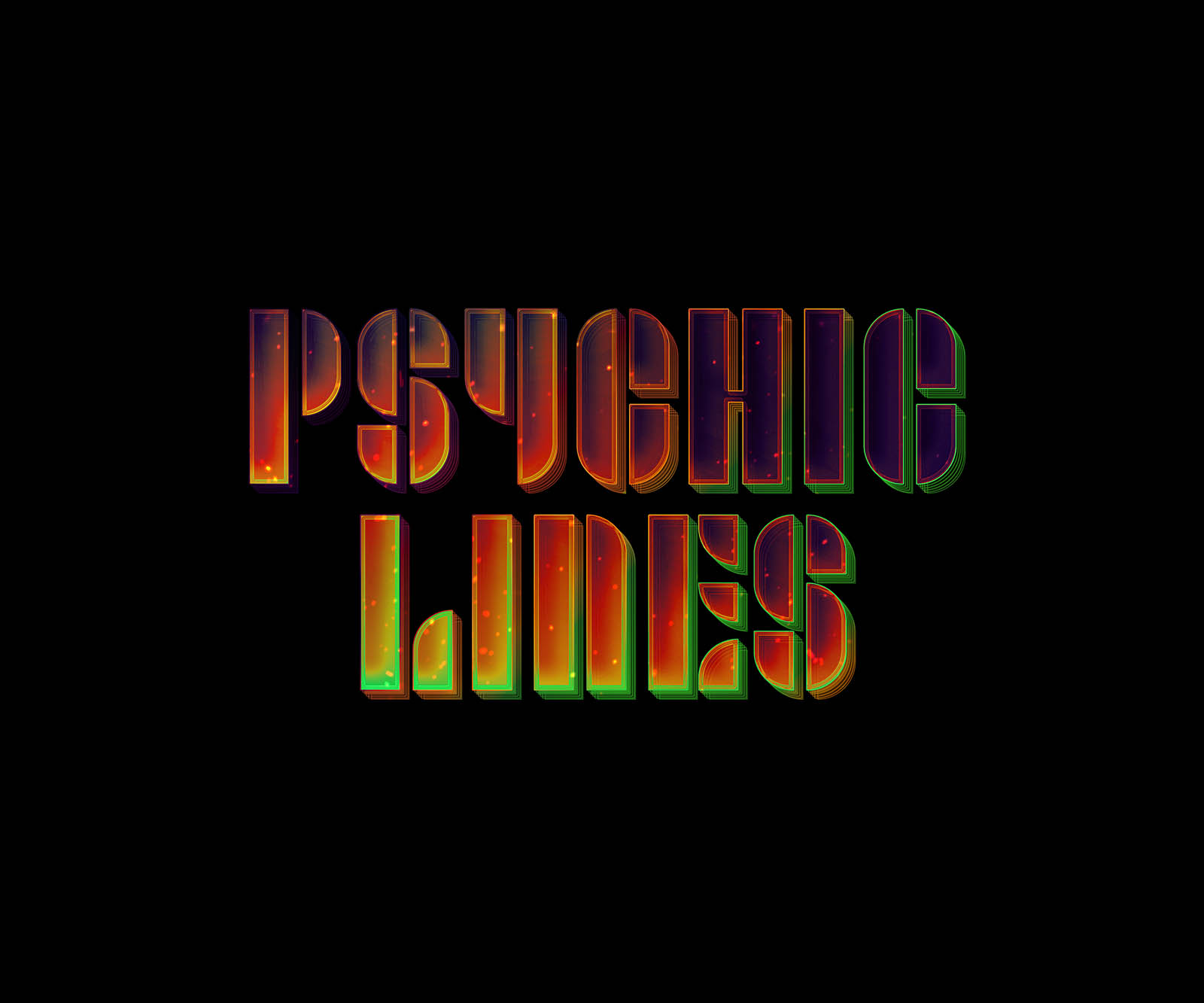 Photoshop psychic lines text effect