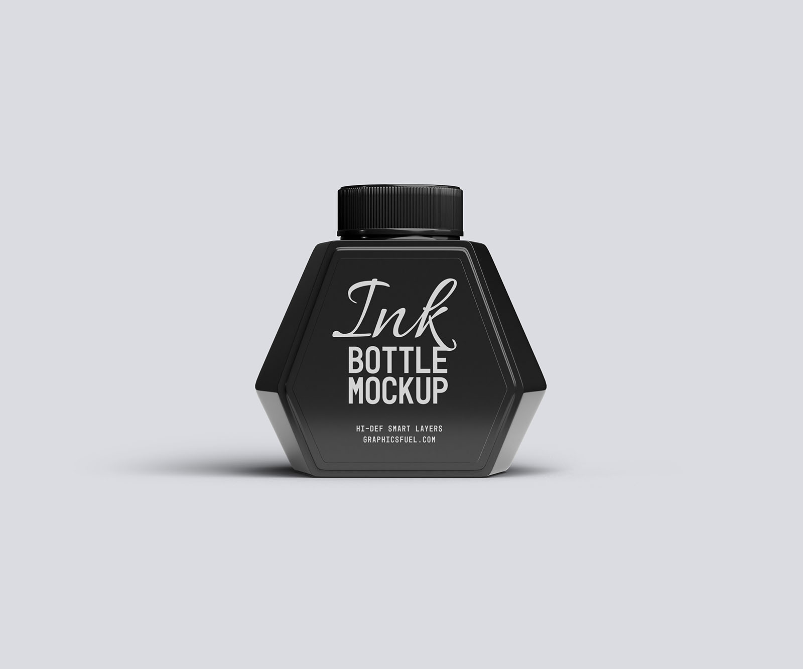 Free ink bottle mockup