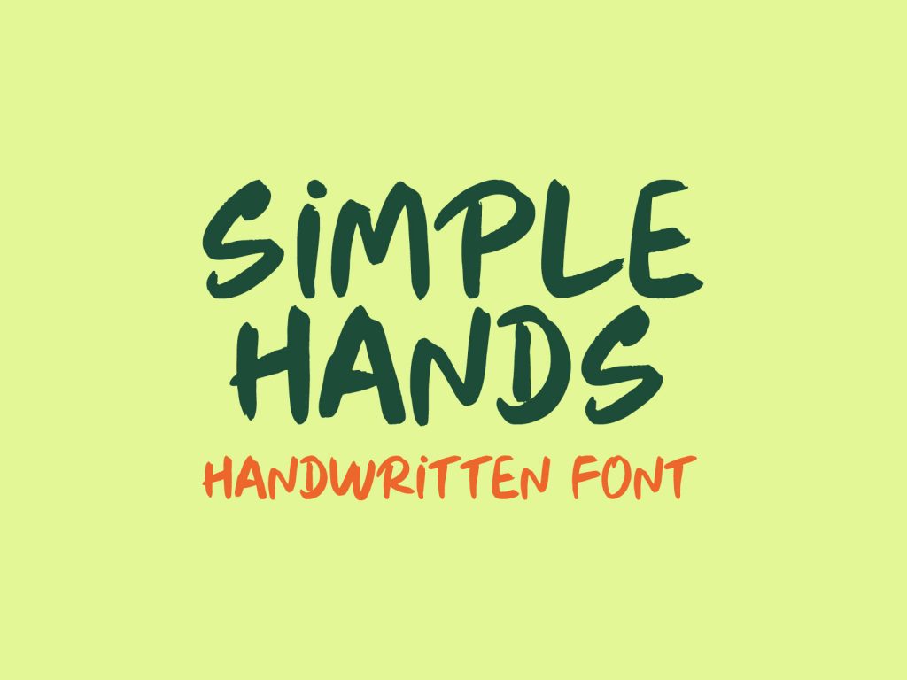 Simple Hands hand drawn font