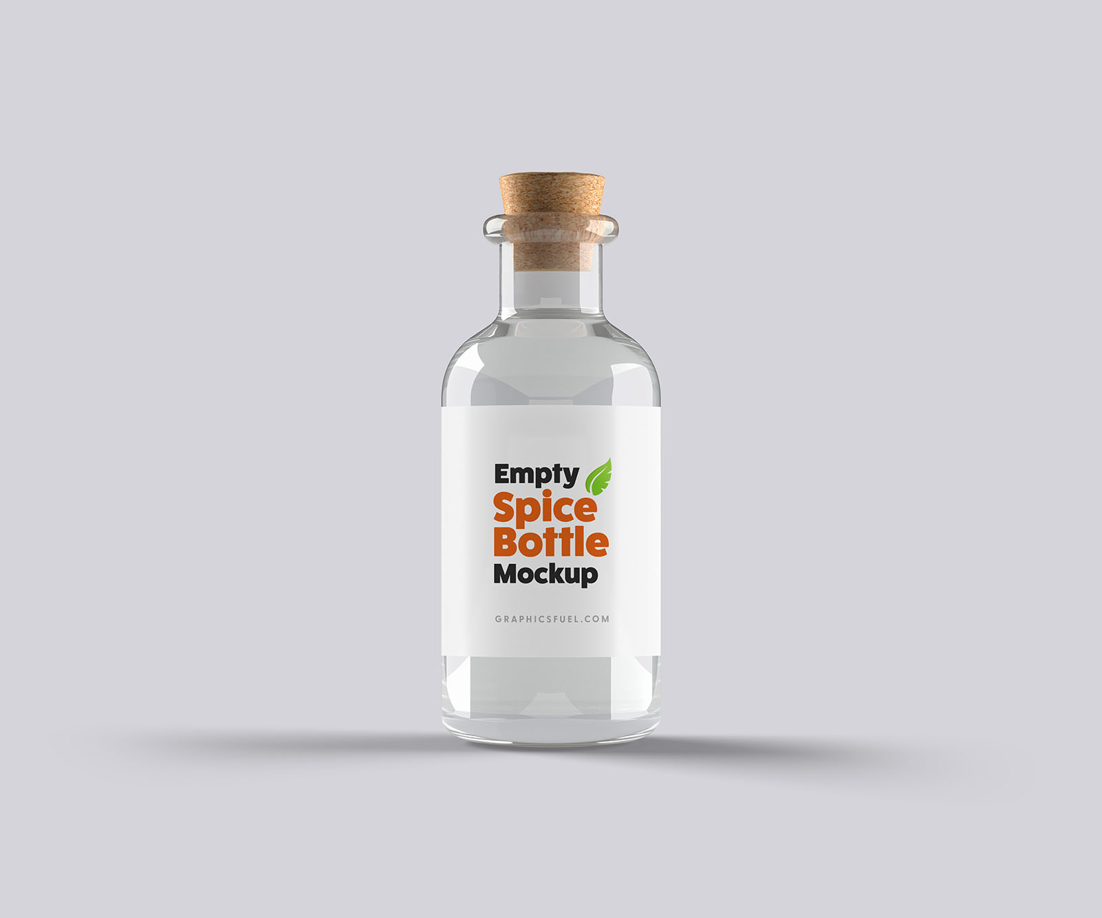 Free clear spice bottle mockup