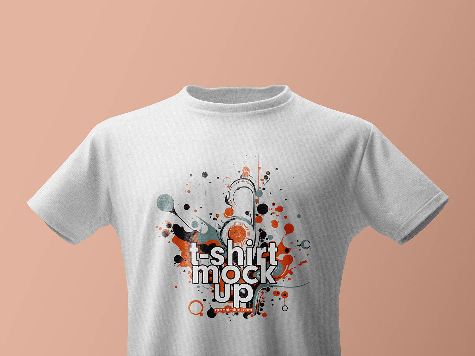 Closeup t-shirt mockup template