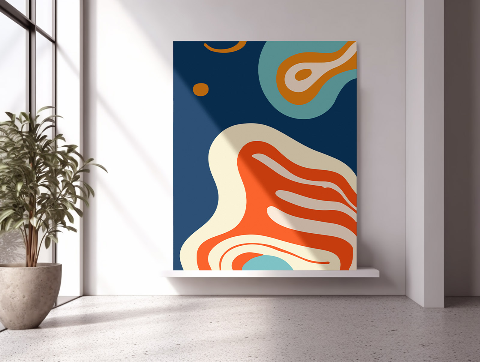 Abstract wall art poster template