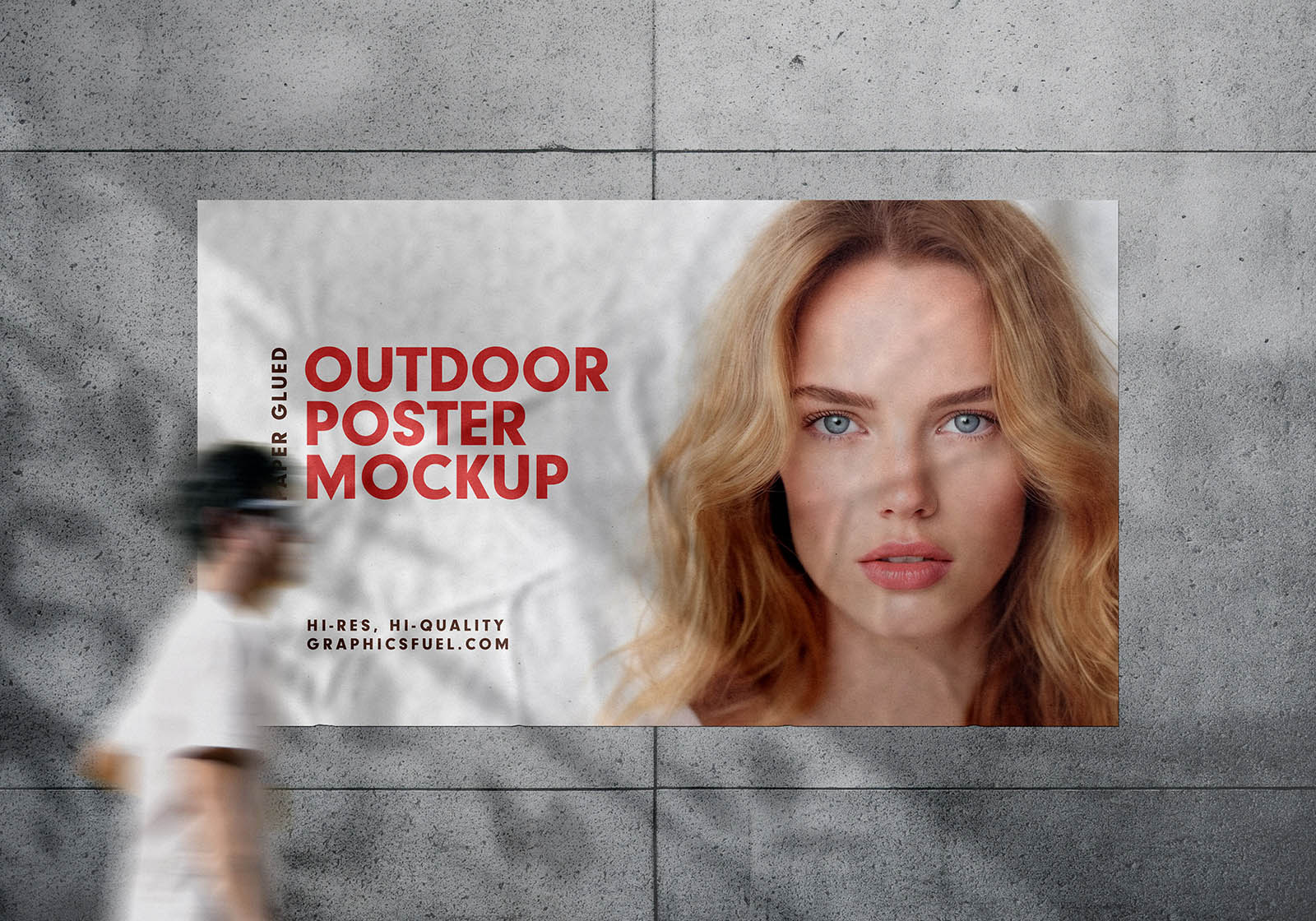 Free outdoor poster mockup template