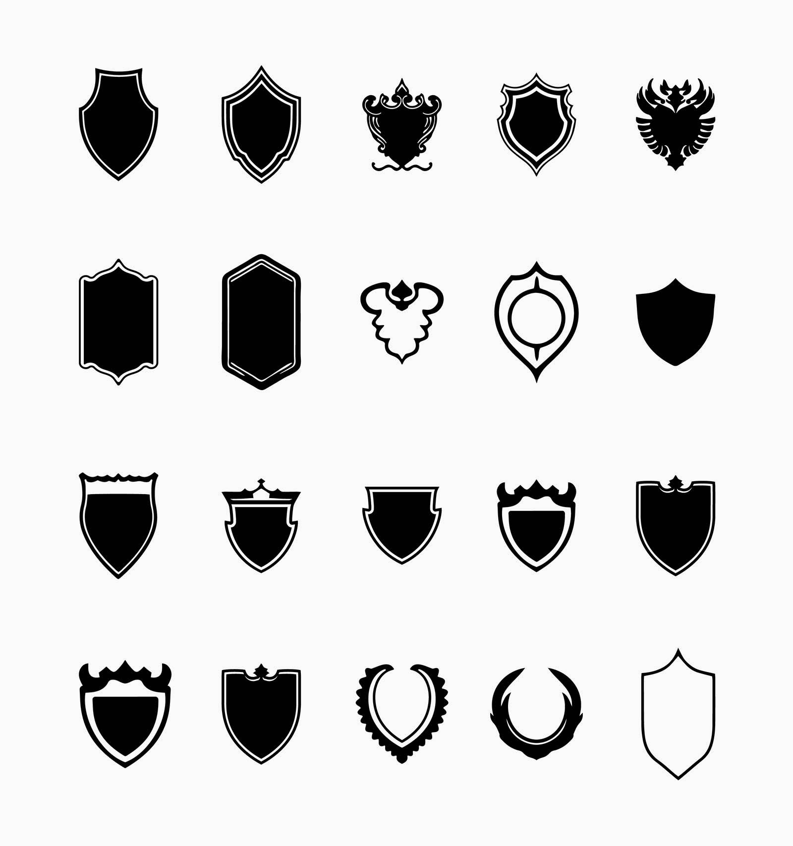 Vector Medieval Shields & Crests