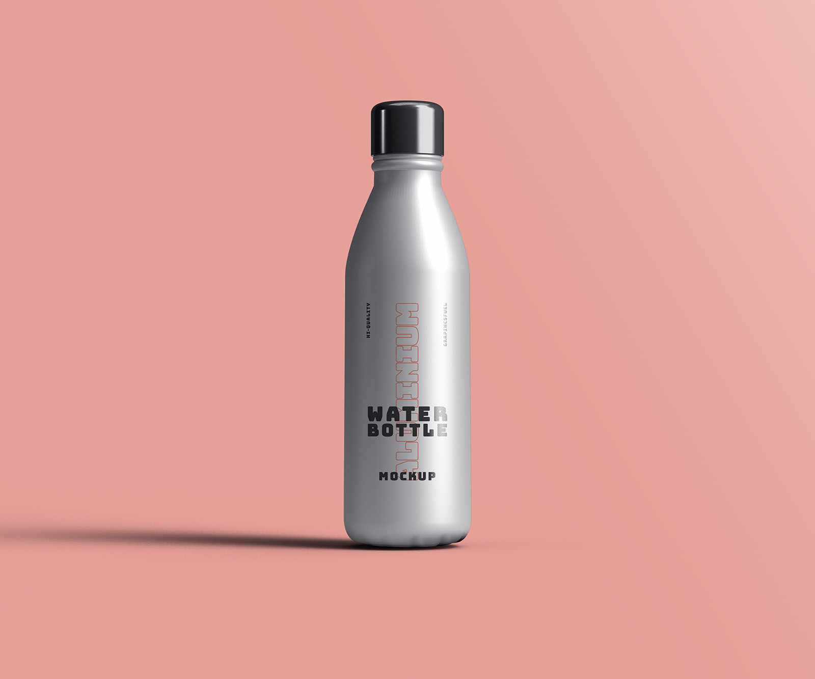 Aluminum Water Bottle Mockup