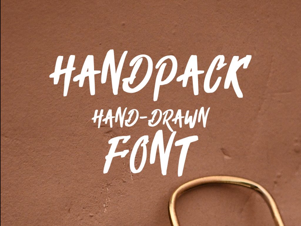 Handpack handdrawn font