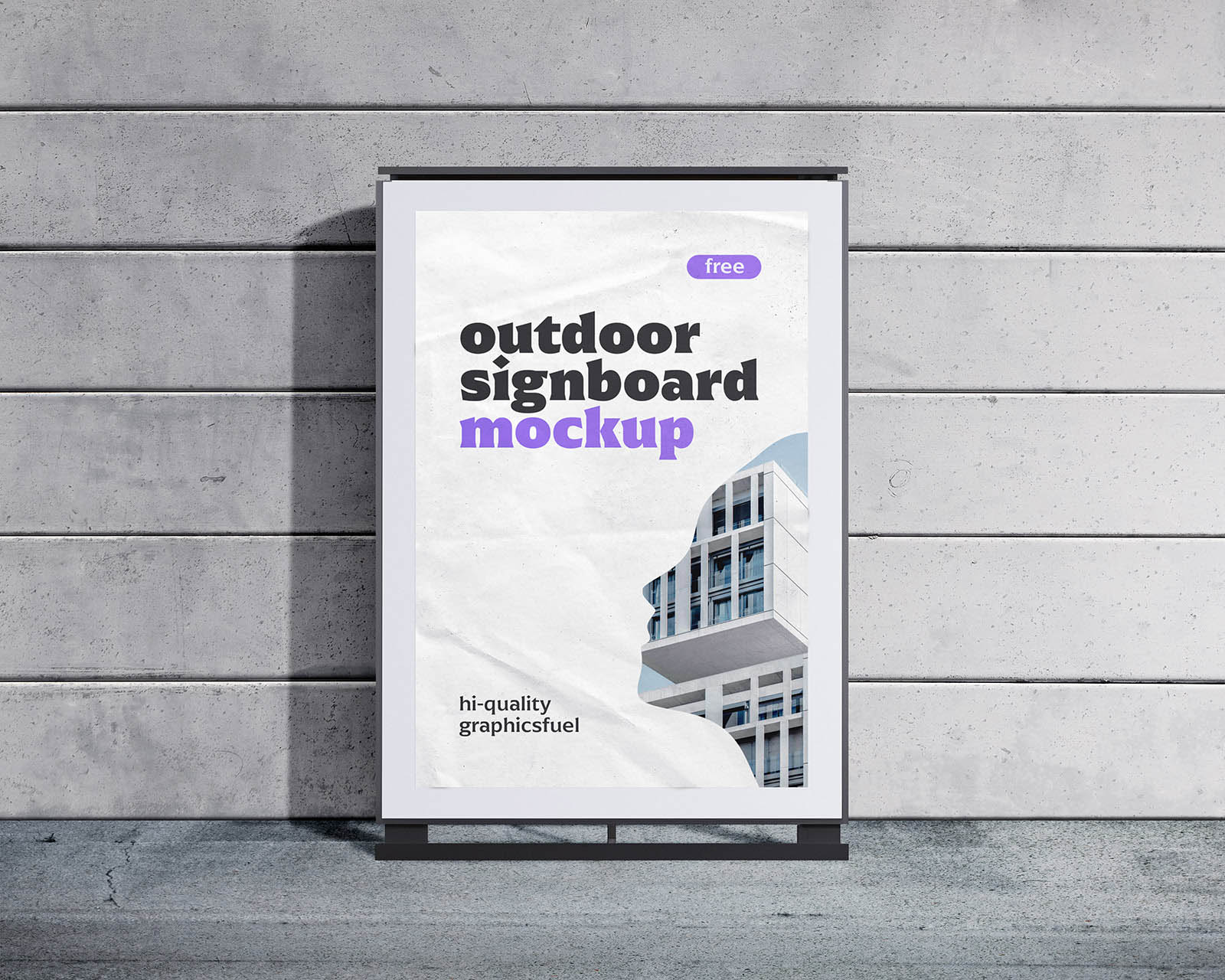 Outdoor Signboard Mockup in a Photorealistic Setting