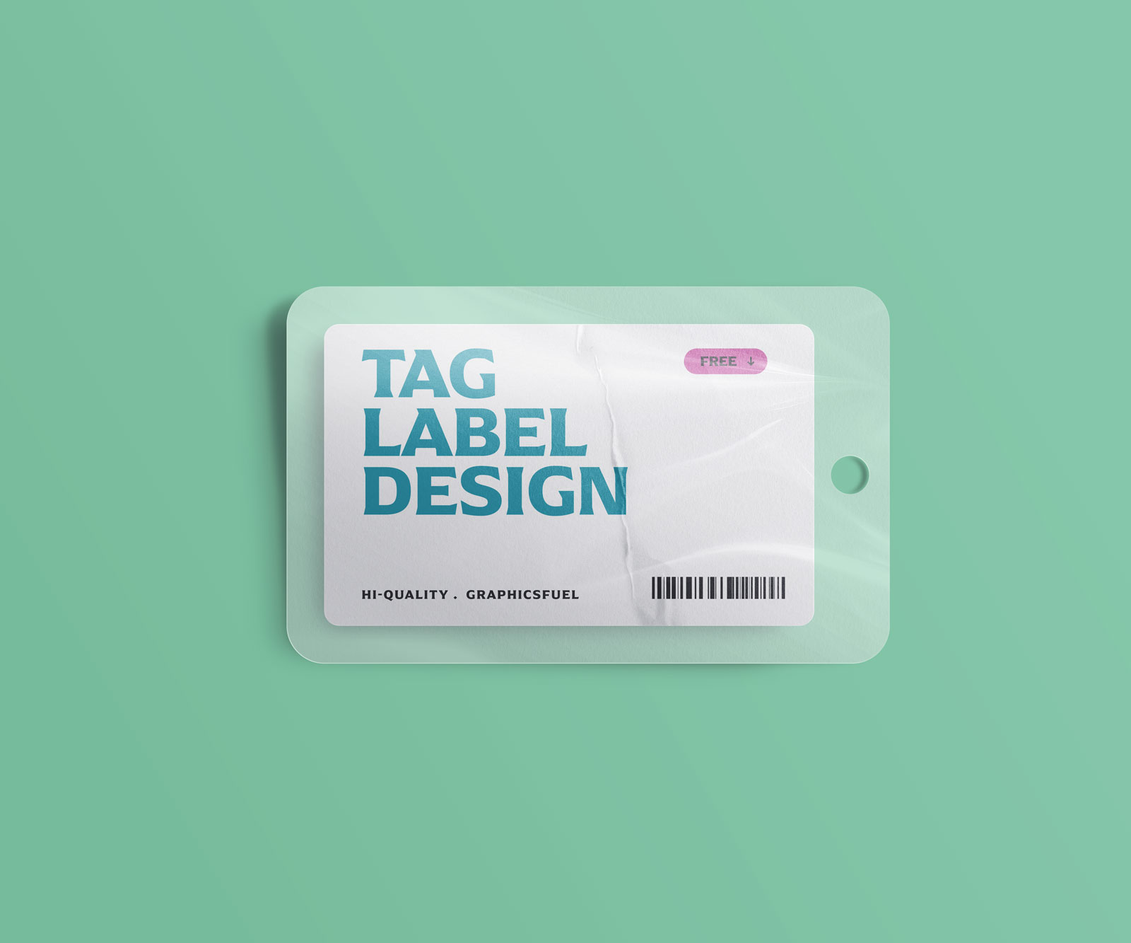 Plastic Tag Card Mockup PSD