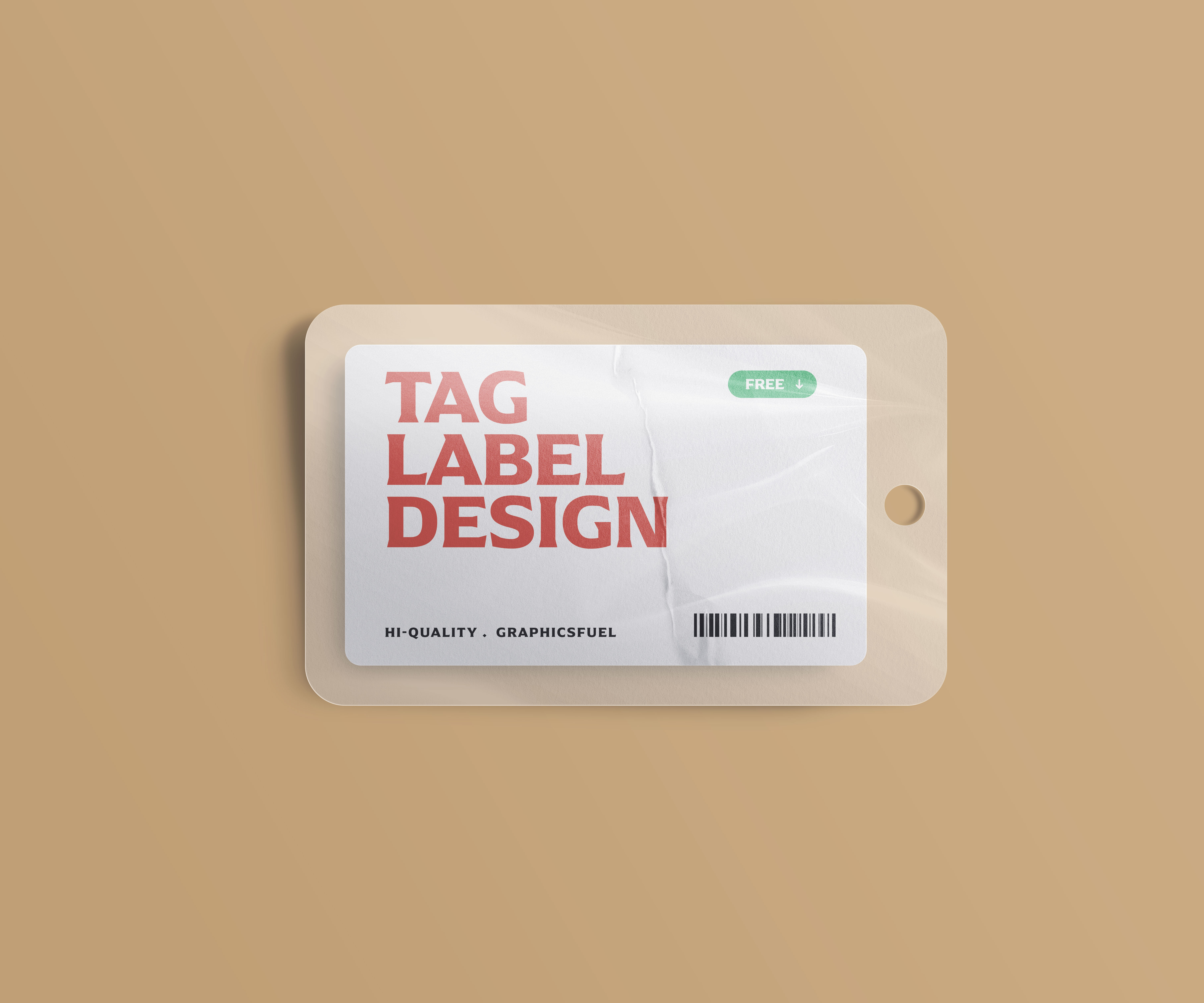 Plastic Tag Card Mockup