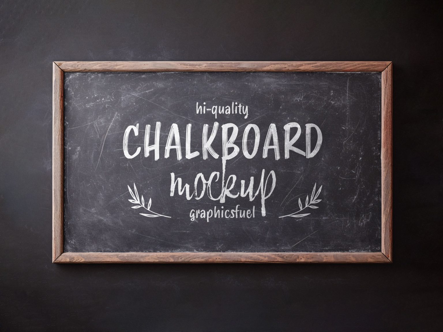 Wooden Chalkboard Mockup Graphicsfuel