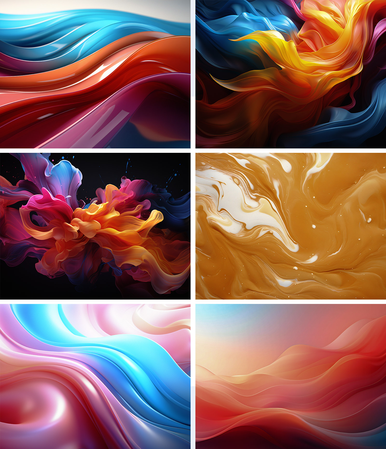 Abstract Digital Background With Flowing Wave