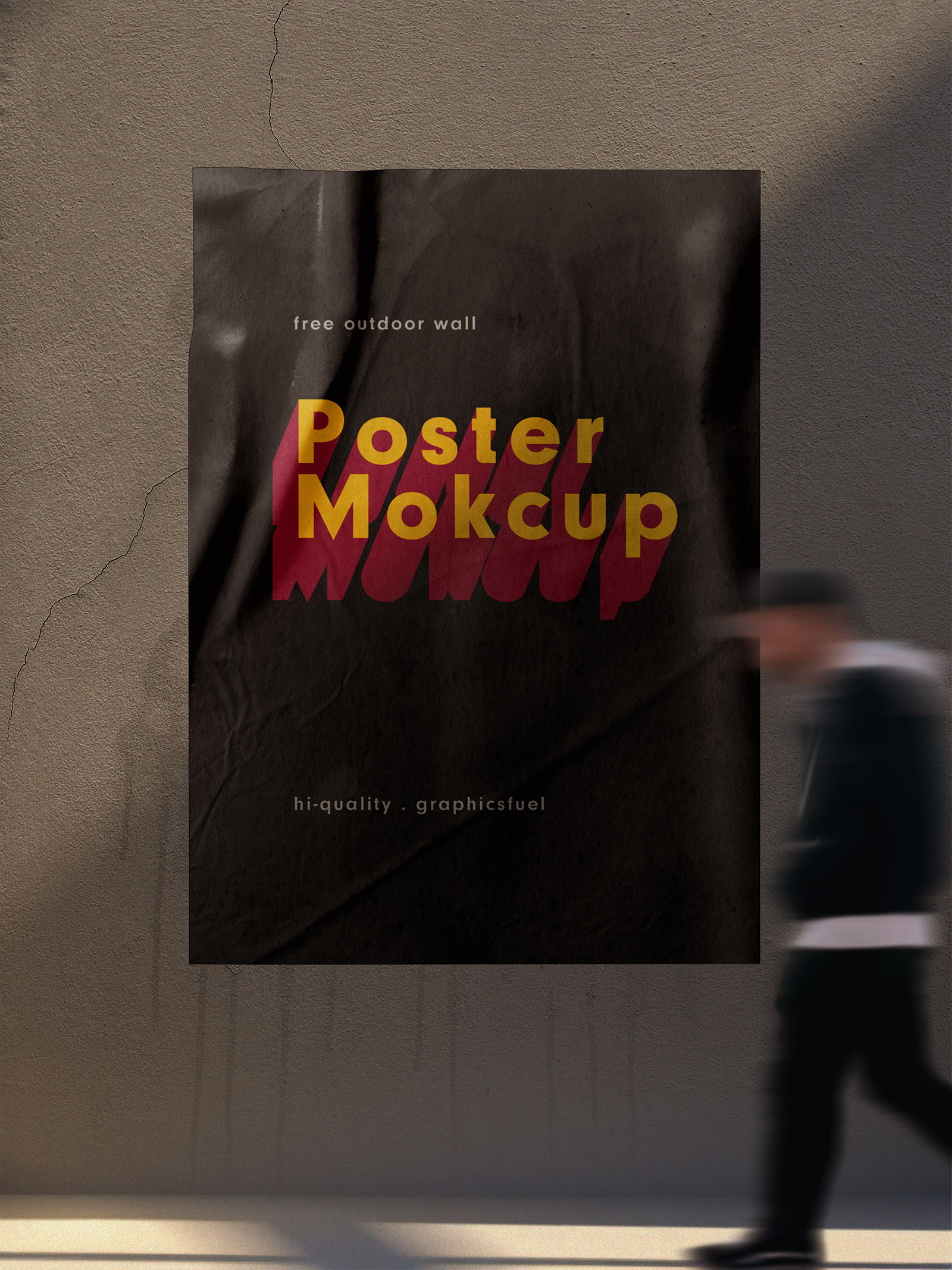 Vertical Wall Poster Mockup