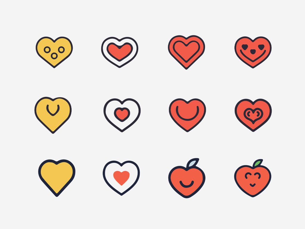 Vector Heart Icons