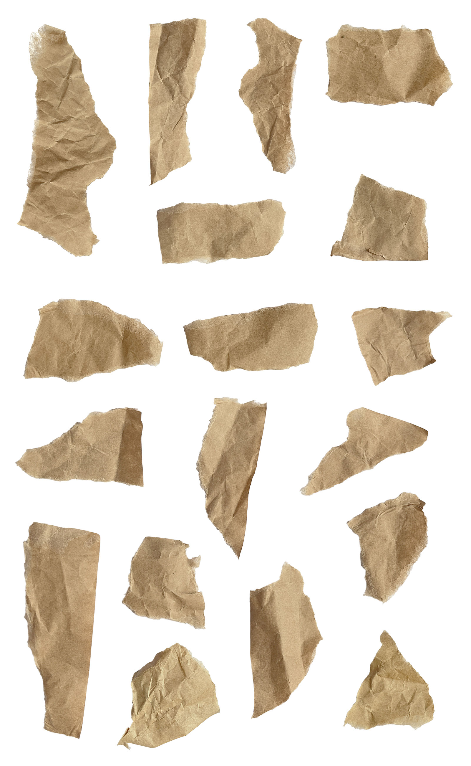 Torn Brown Paper Isolated On Transparent Background