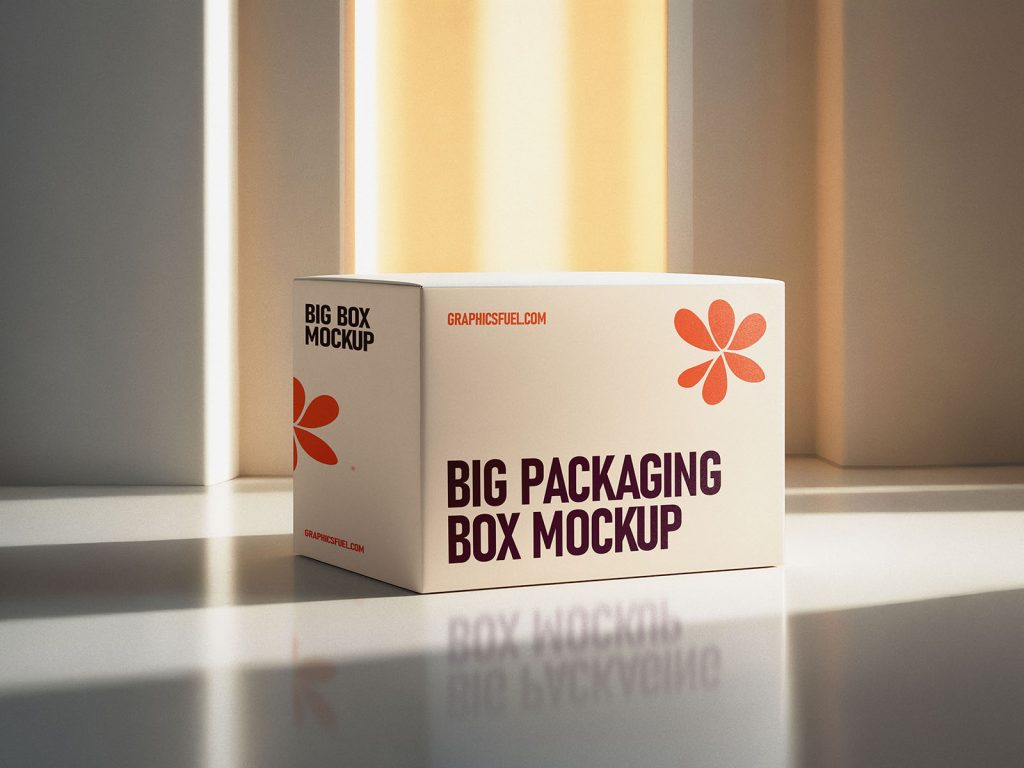 Big box packaging mockup