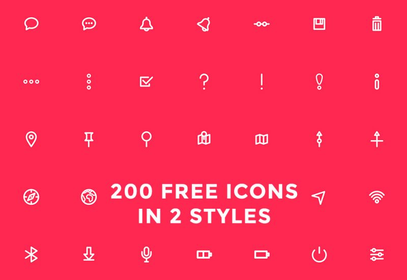200 Free Vector Icons