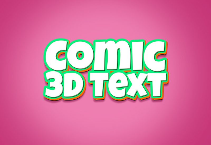 Comic Text Effect PSD