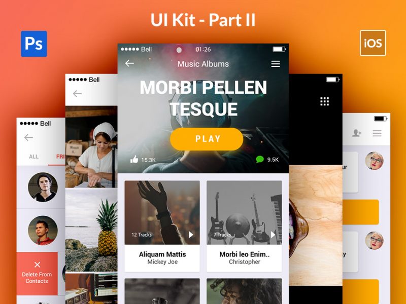 Appify Mobile App UI Kit PSD