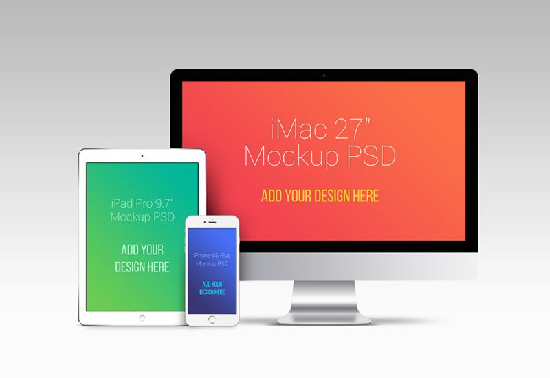 Apple Devices PSD Mockup Templates