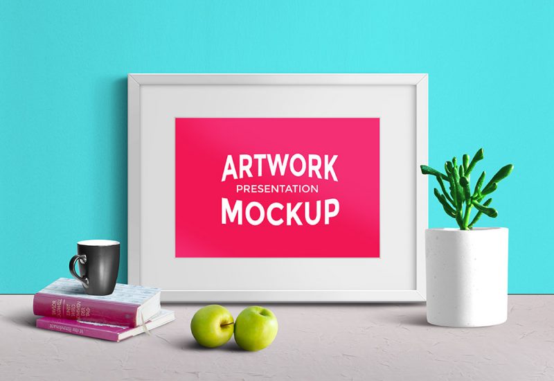 Artwork Presentation Scene Mockup PSD