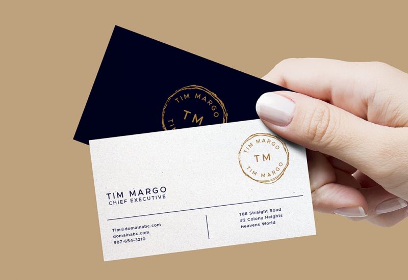 Business Cards In Hand