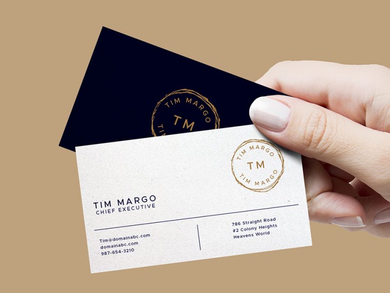 Business Cards In Hand