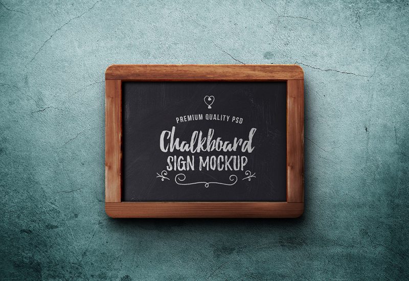 Chalkboard Sign PSD Mockup