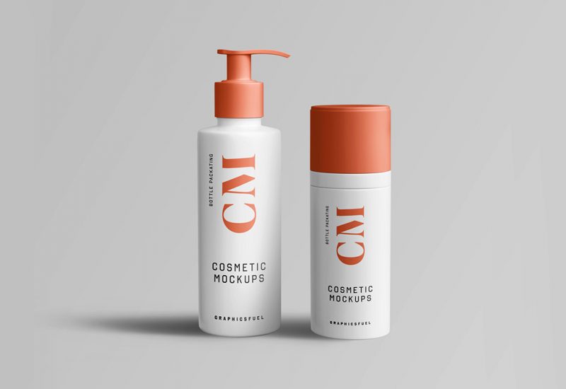 Cosmetic Product Bottle Mockup Templates