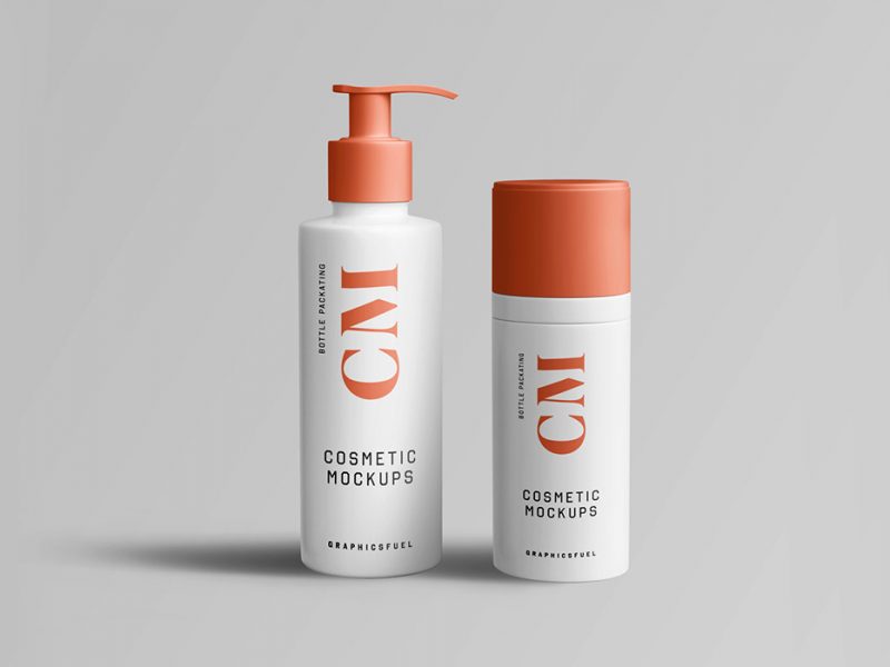 Cosmetic Product Bottle Mockup Templates