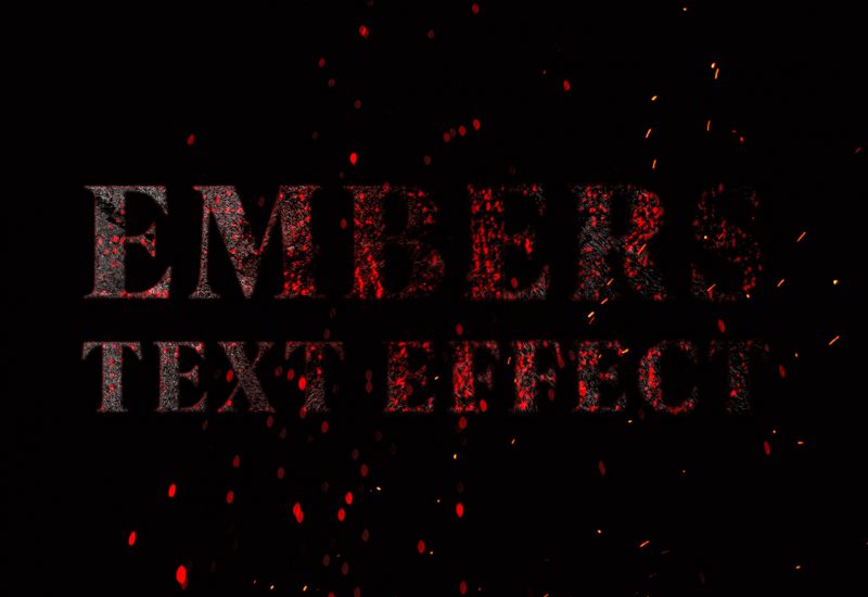 Embers Photoshop Text Effect